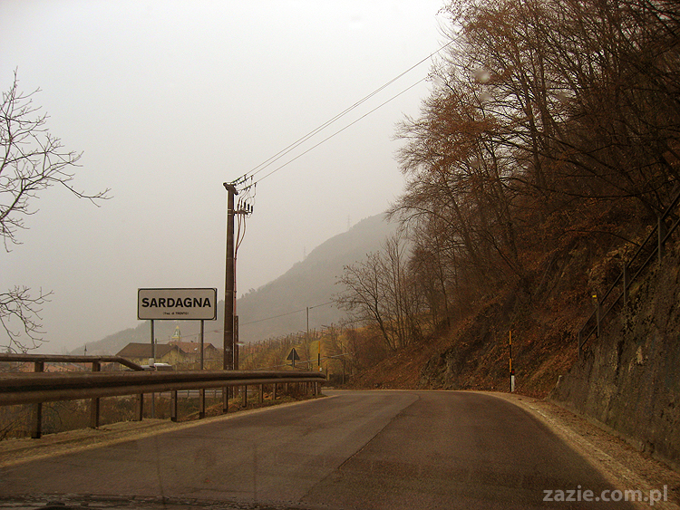 droga z Monte Bondone do Trydentu road from Monte Bondone to Trento