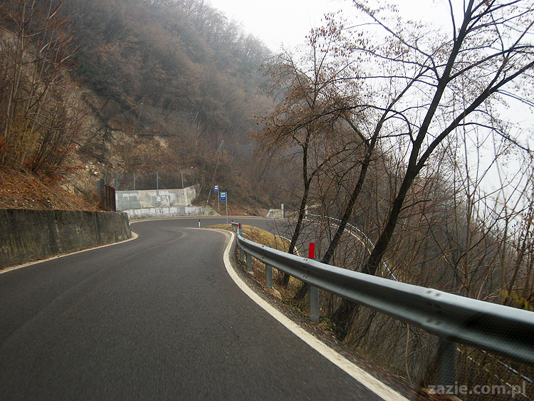 droga z Monte Bondone do Trydentu road from Monte Bondone to Trento