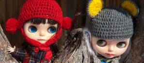 lalka Blythe doll Simply Chocolate & Vanilla custom ooak by Zazie Oh!Zazie, winter time play on the snow ski mountains