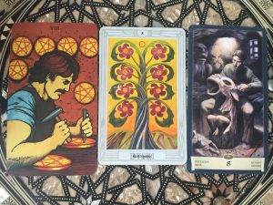 karta dnia: ÓSEMKA DENARÓW (PENTAKLI, DYSKÓW)